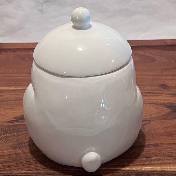 Magenta Ceramic Blushing Polar Bear Canister Jar White/Red - Picture 4 of 14